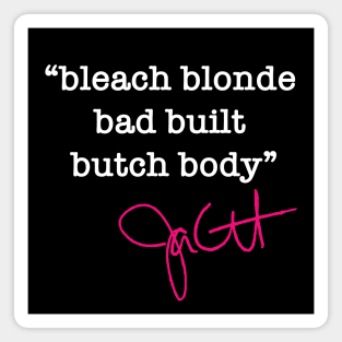 bleach blonde bad built butch body - Jasmine Crockett Magnet